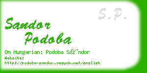 sandor podoba business card